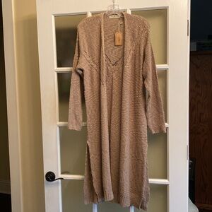 NWT NATURAL LIFE OPEN WEAVE DUSTER XS/S